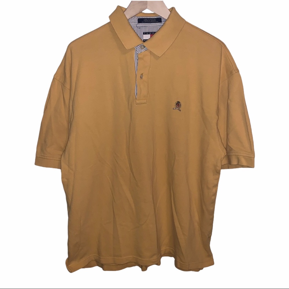 Vintage 90s Tommy Hilfiger Yellow Polo Shirt